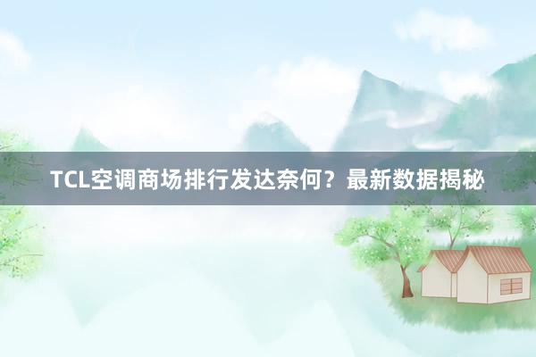 TCL空调商场排行发达奈何？最新数据揭秘