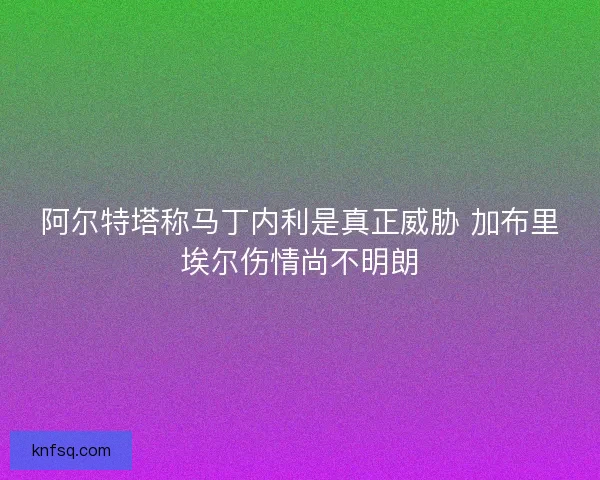 阿尔特塔称马丁内利是真正威胁 加布里埃尔伤情尚不明朗