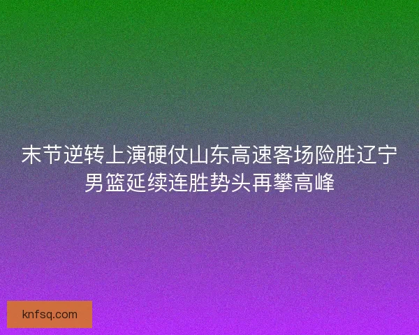 末节逆转上演硬仗山东高速客场险胜辽宁男篮延续连胜势头再攀高峰