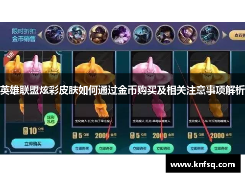 英雄联盟炫彩皮肤如何通过金币购买及相关注意事项解析